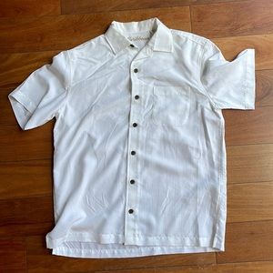 Caribbean men’s white button down shirt